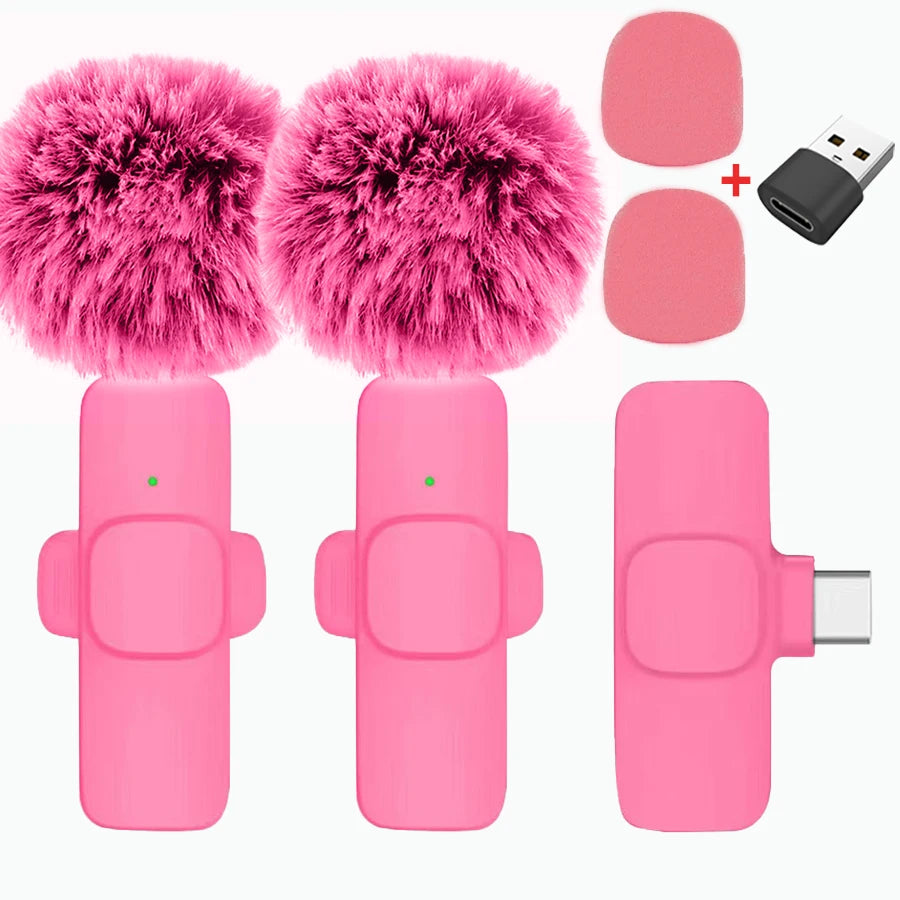 Cute Wireless Lavalier Microphone for iPhone & Android | Noise Cancelling Mini Clip Mic for TikTok, YouTube & Live Streaming