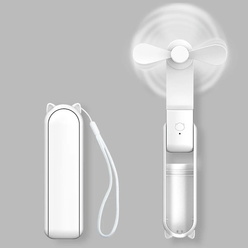 portable USB mini fan | rechargeable 3 - speed  foldable hand fan