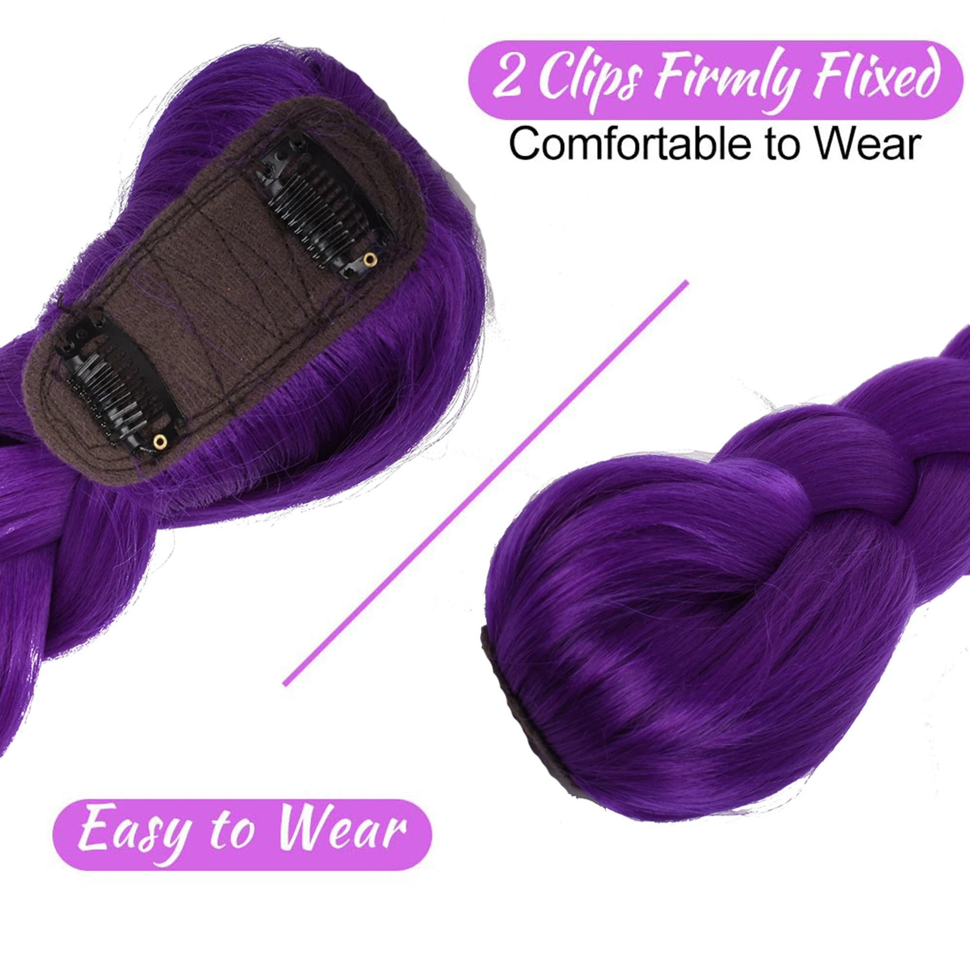 Purple Rumi Style Braided Hair Extension