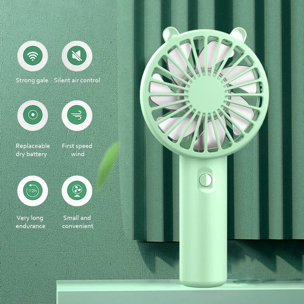Portable USB Rechargeable Mini Fan – Handheld & Desktop Cooling Fan