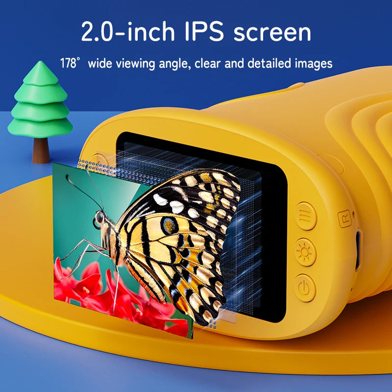 Kids Digital Microscope – 1000X Portable Handheld Microscope with 2” HD Screen