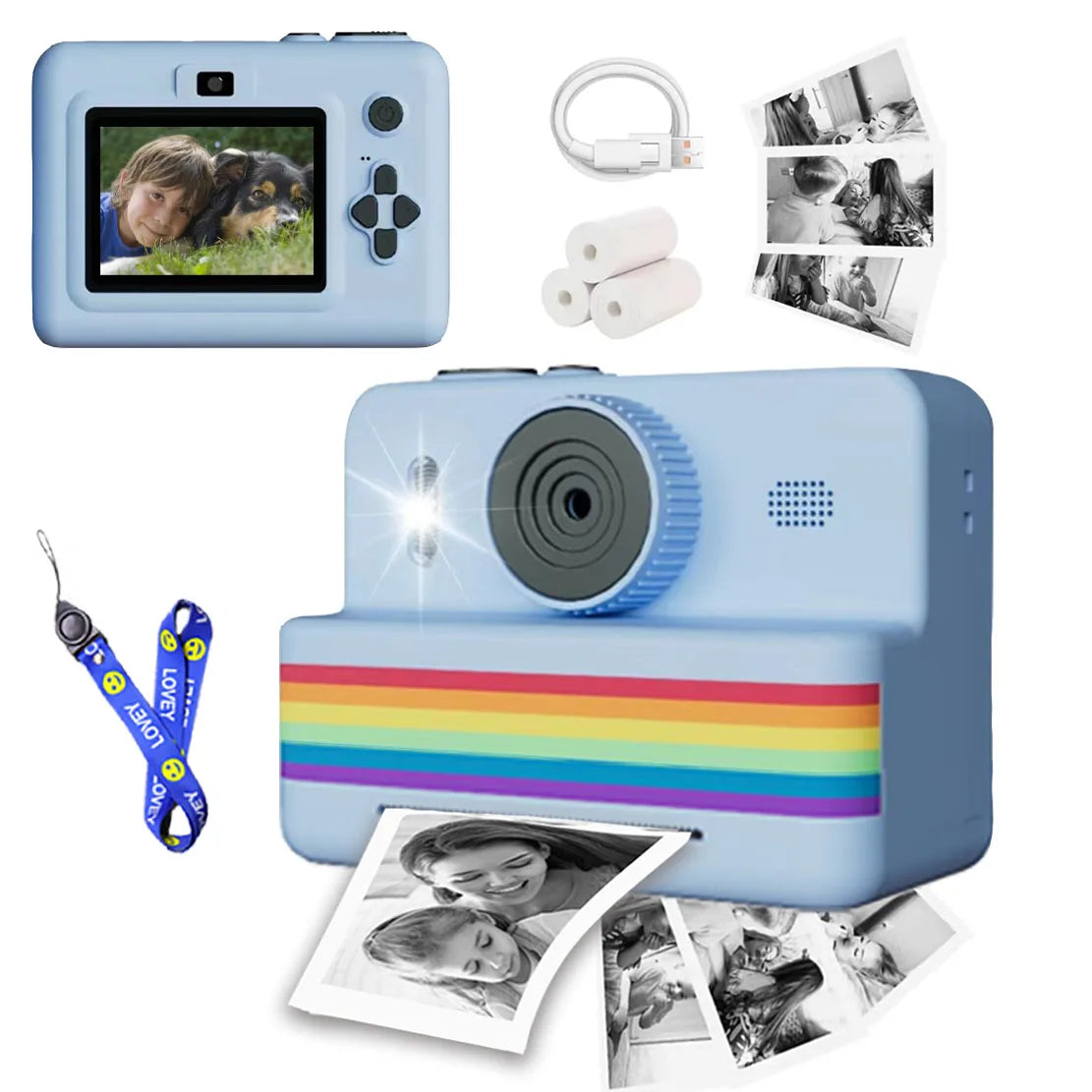 Kids Instant Print Camera – HD Digital Camera with Thermal Printer & 2.8” Screen