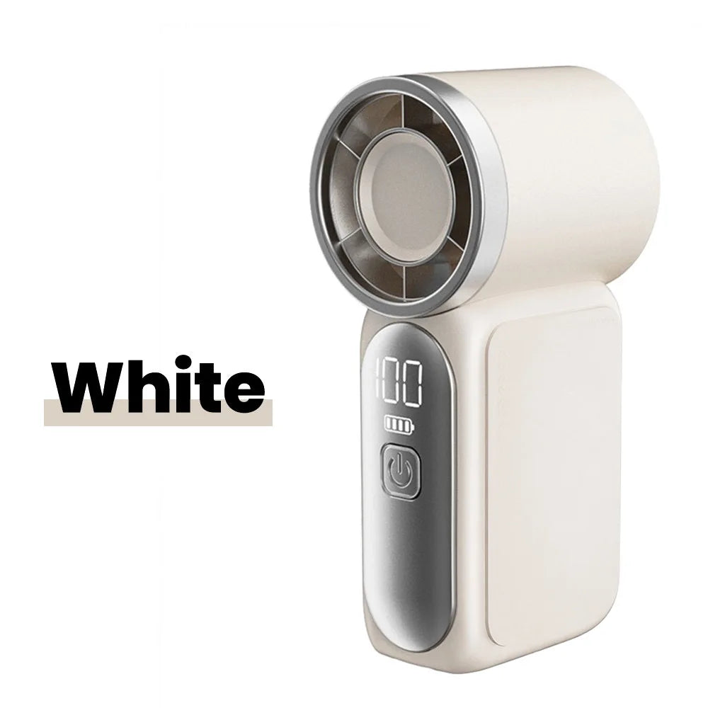Portable Mini Fan With Digital Display -USB Rechargeable