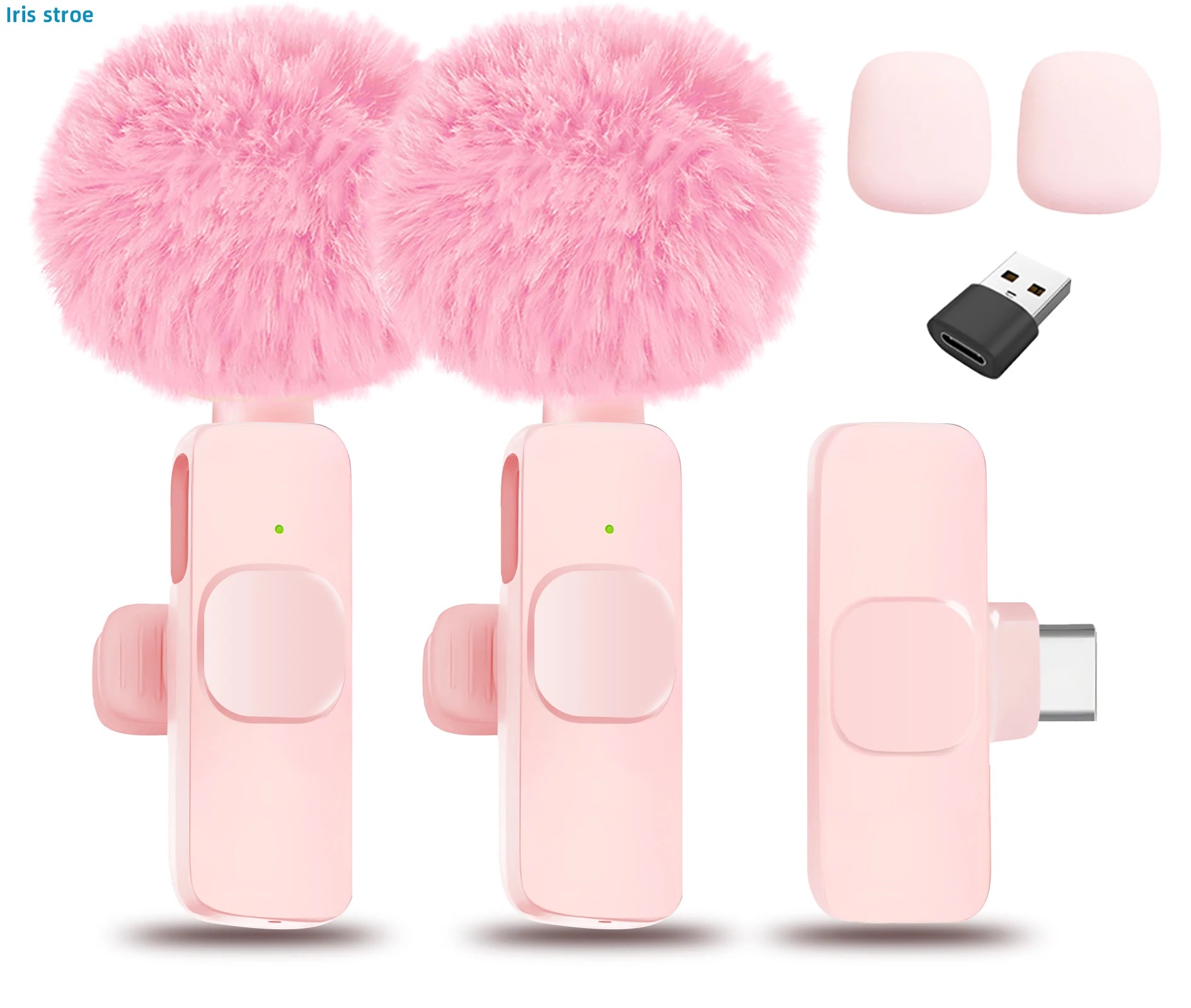 Cute Wireless Lavalier Microphone for iPhone & Android | Noise Cancelling Mini Clip Mic for TikTok, YouTube & Live Streaming