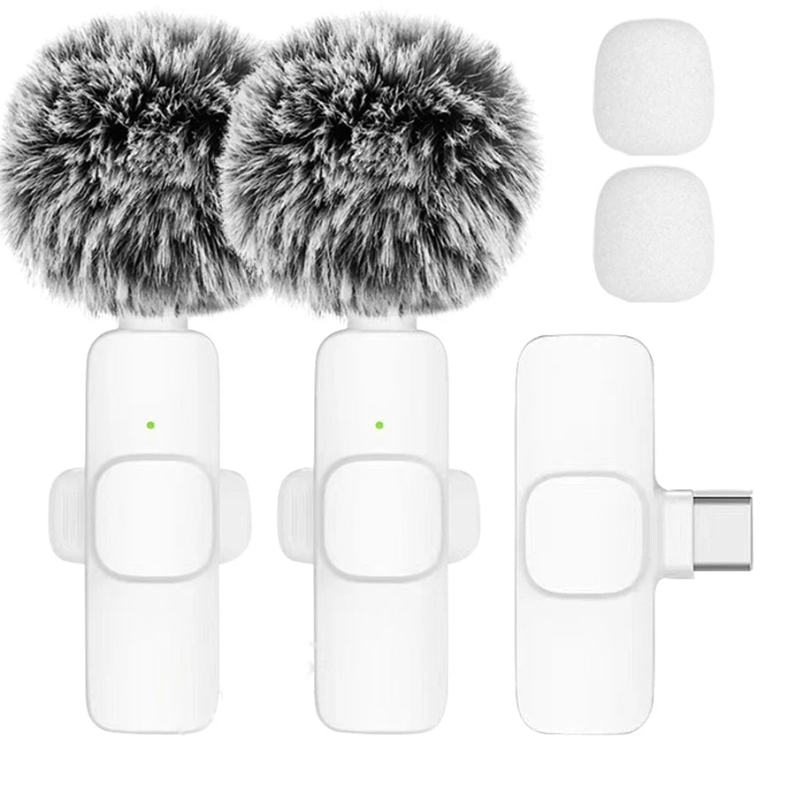 Cute Wireless Lavalier Microphone for iPhone & Android | Noise Cancelling Mini Clip Mic for TikTok, YouTube & Live Streaming