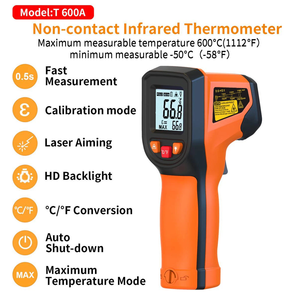 Digital Infrared Thermometer Gun – Non-Contact Laser Temperature Meter