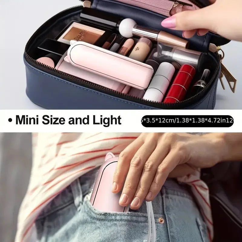 portable USB mini fan | rechargeable 3 - speed  foldable hand fan