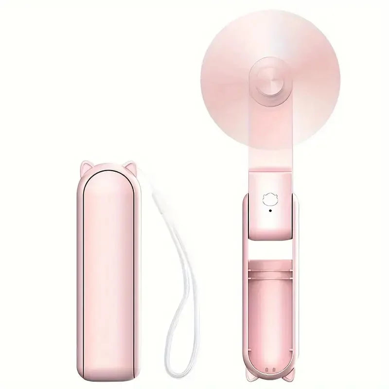 portable USB mini fan | rechargeable 3 - speed  foldable hand fan