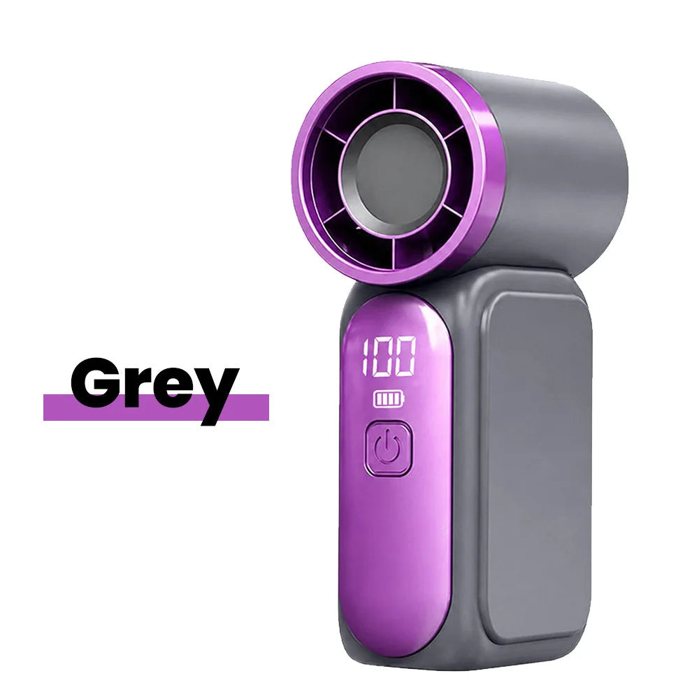 Portable Mini Fan With Digital Display -USB Rechargeable