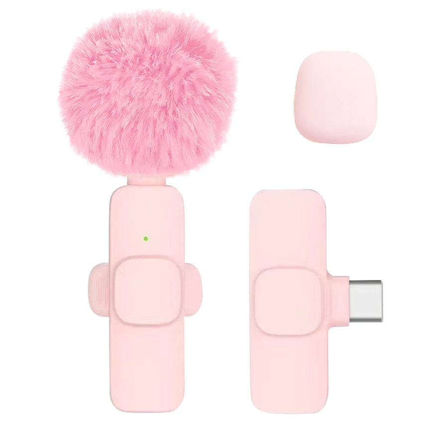 Cute Wireless Lavalier Microphone for iPhone & Android | Noise Cancelling Mini Clip Mic for TikTok, YouTube & Live Streaming