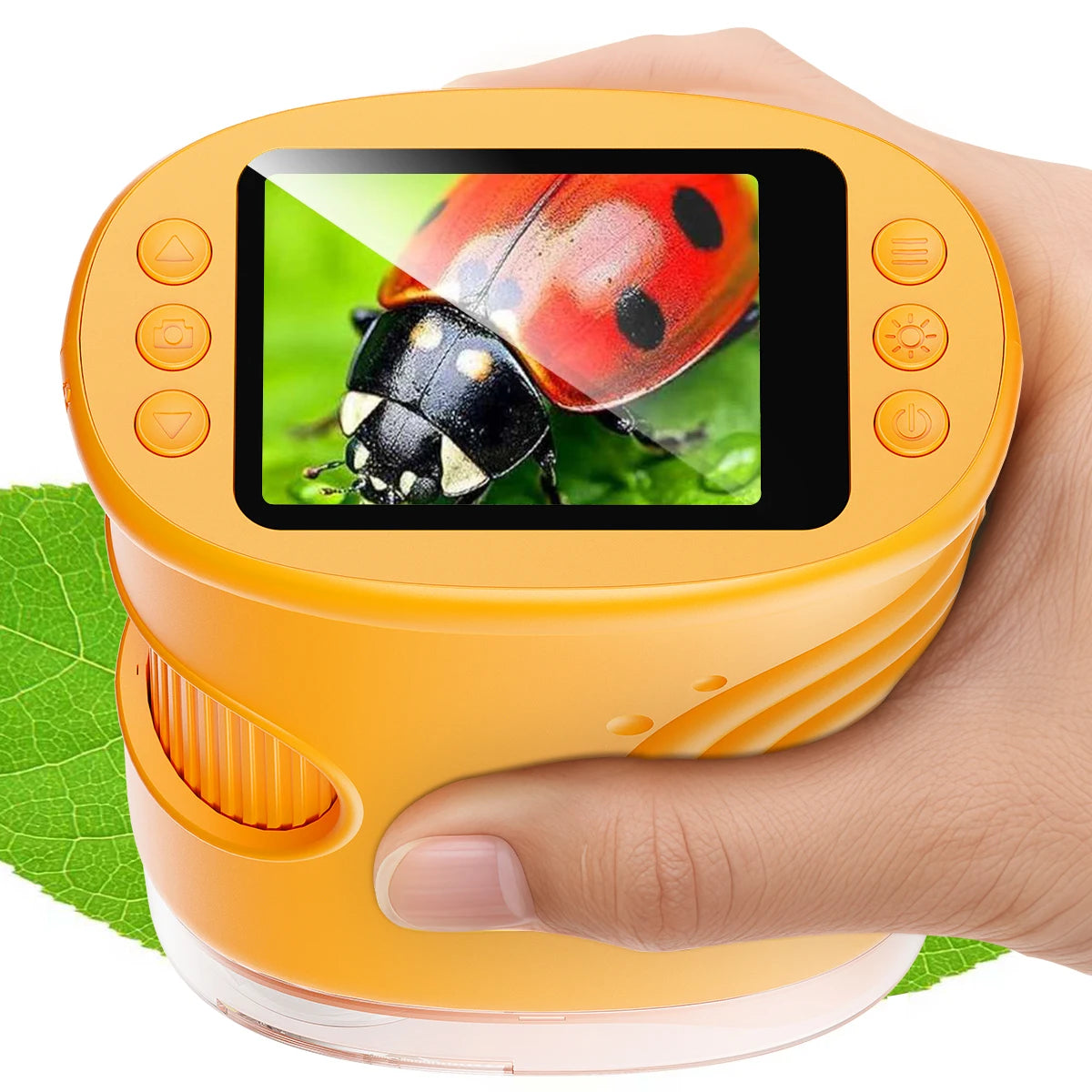 Kids Digital Microscope – 1000X Portable Handheld Microscope with 2” HD Screen