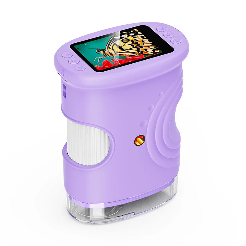 Kids Digital Microscope – 1000X Portable Handheld Microscope with 2” HD Screen