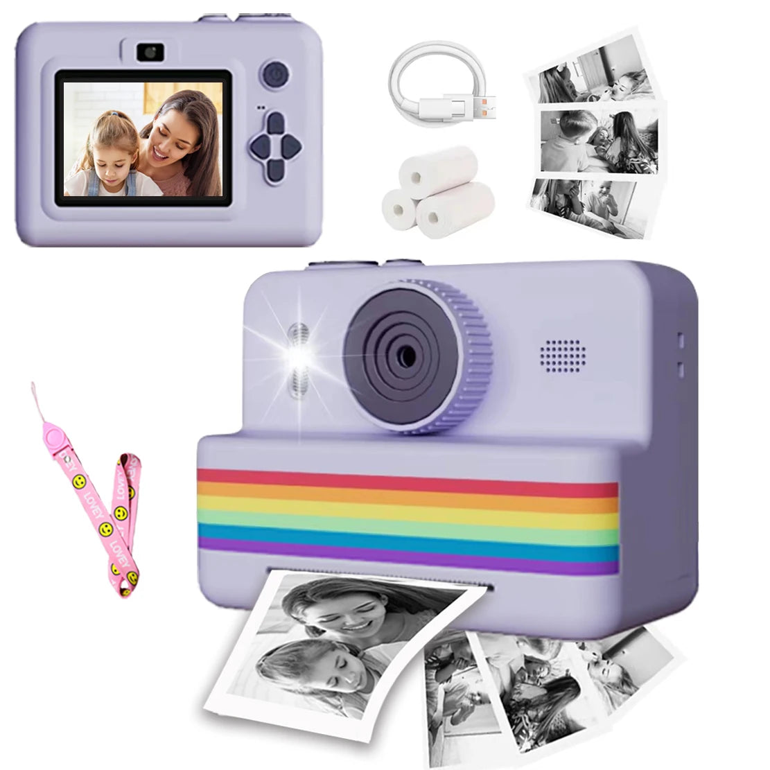 Kids Instant Print Camera – HD Digital Camera with Thermal Printer & 2.8” Screen