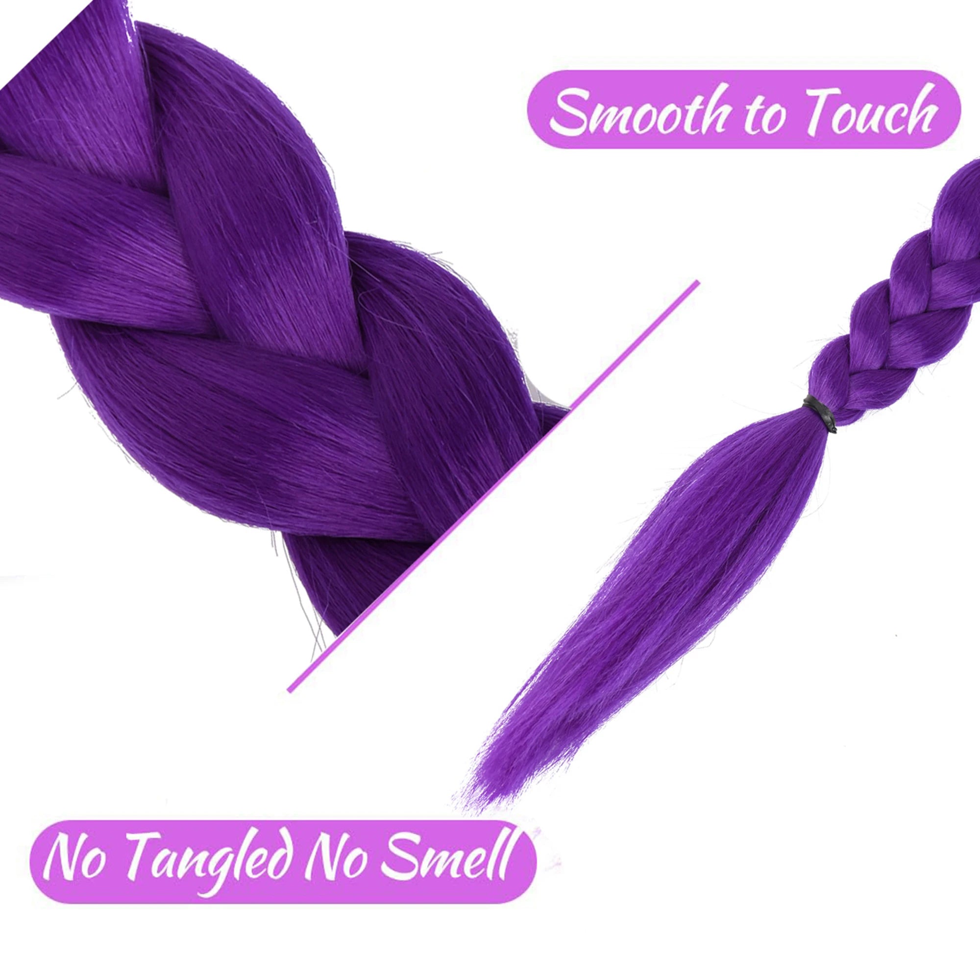 Purple Rumi Style Braided Hair Extension