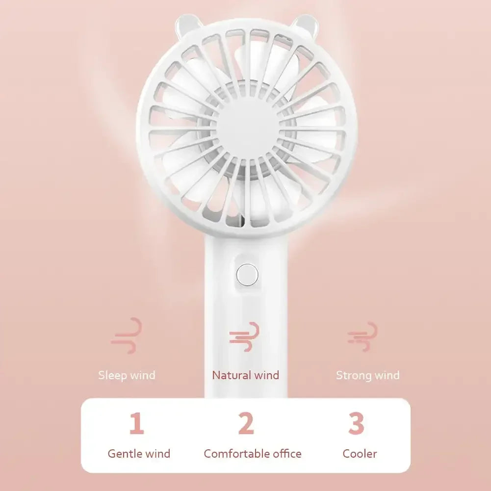 Portable USB Rechargeable Mini Fan – Handheld & Desktop Cooling Fan