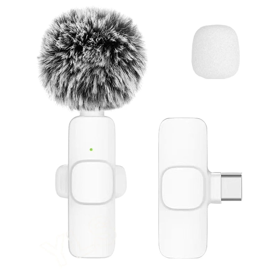 Cute Wireless Lavalier Microphone for iPhone & Android | Noise Cancelling Mini Clip Mic for TikTok, YouTube & Live Streaming