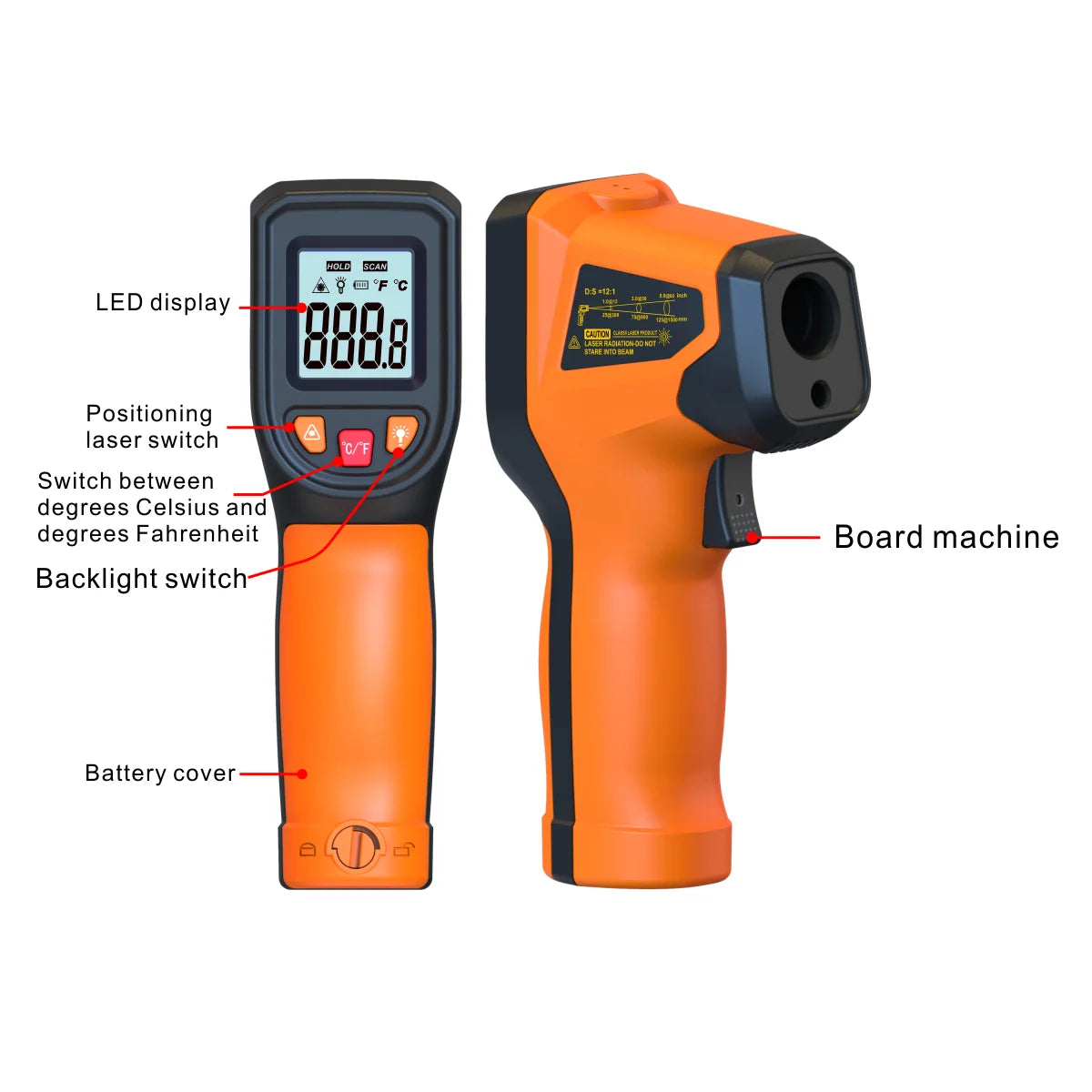 Digital Infrared Thermometer Gun – Non-Contact Laser Temperature Meter
