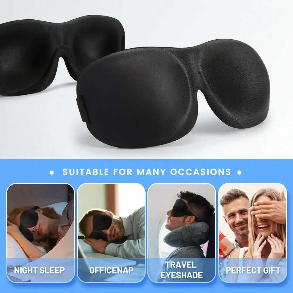 Sleep Faster ,Wake UP Refreshed -Premium 3D Light Blochking Sleep Mask