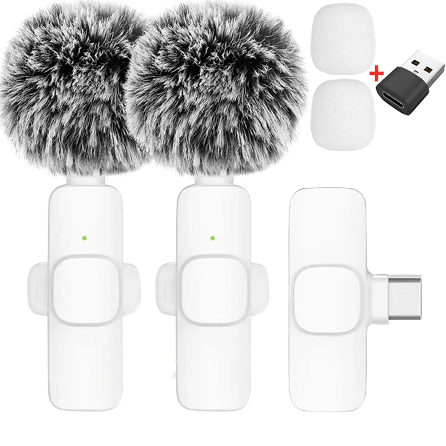 Cute Wireless Lavalier Microphone for iPhone & Android | Noise Cancelling Mini Clip Mic for TikTok, YouTube & Live Streaming