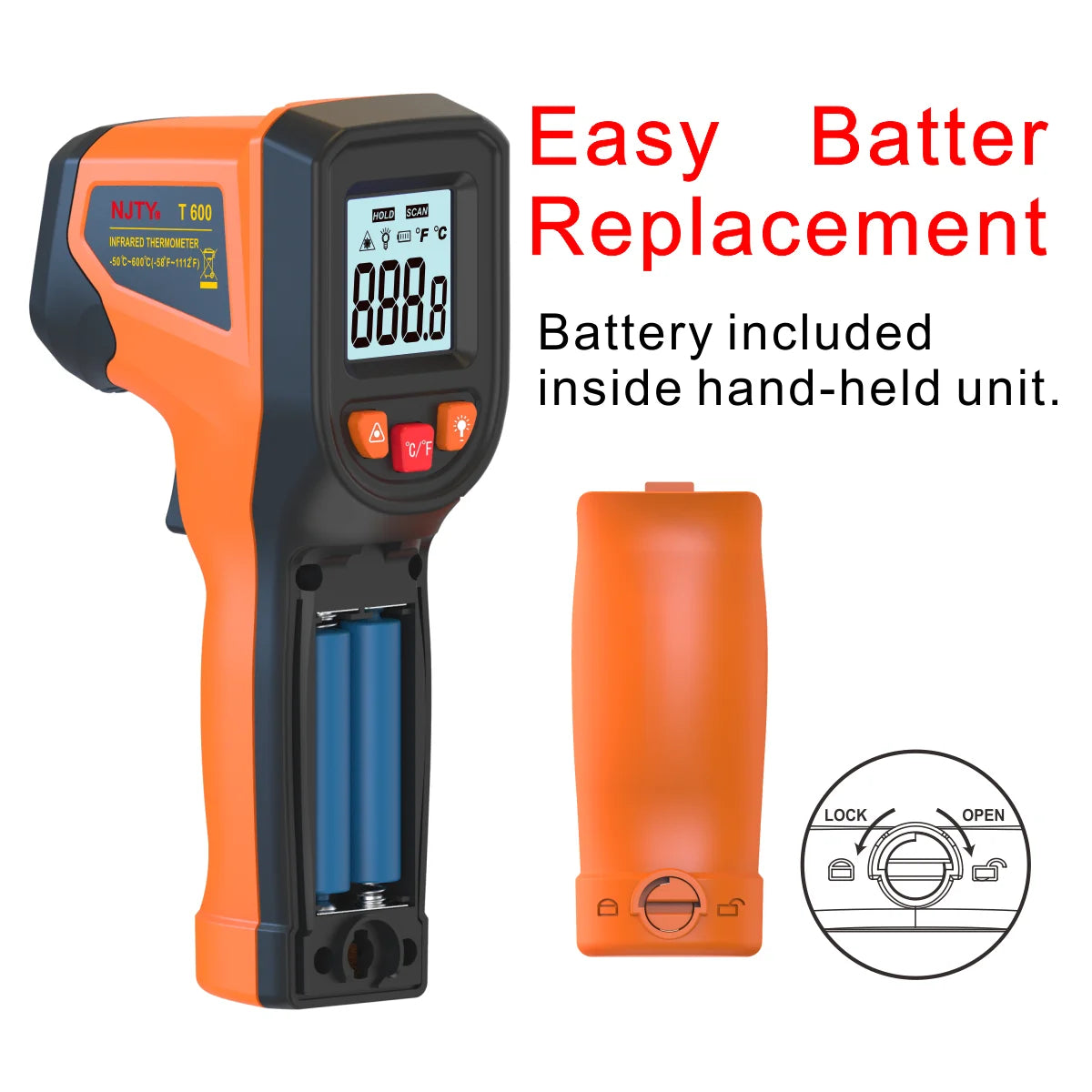 Digital Infrared Thermometer Gun – Non-Contact Laser Temperature Meter
