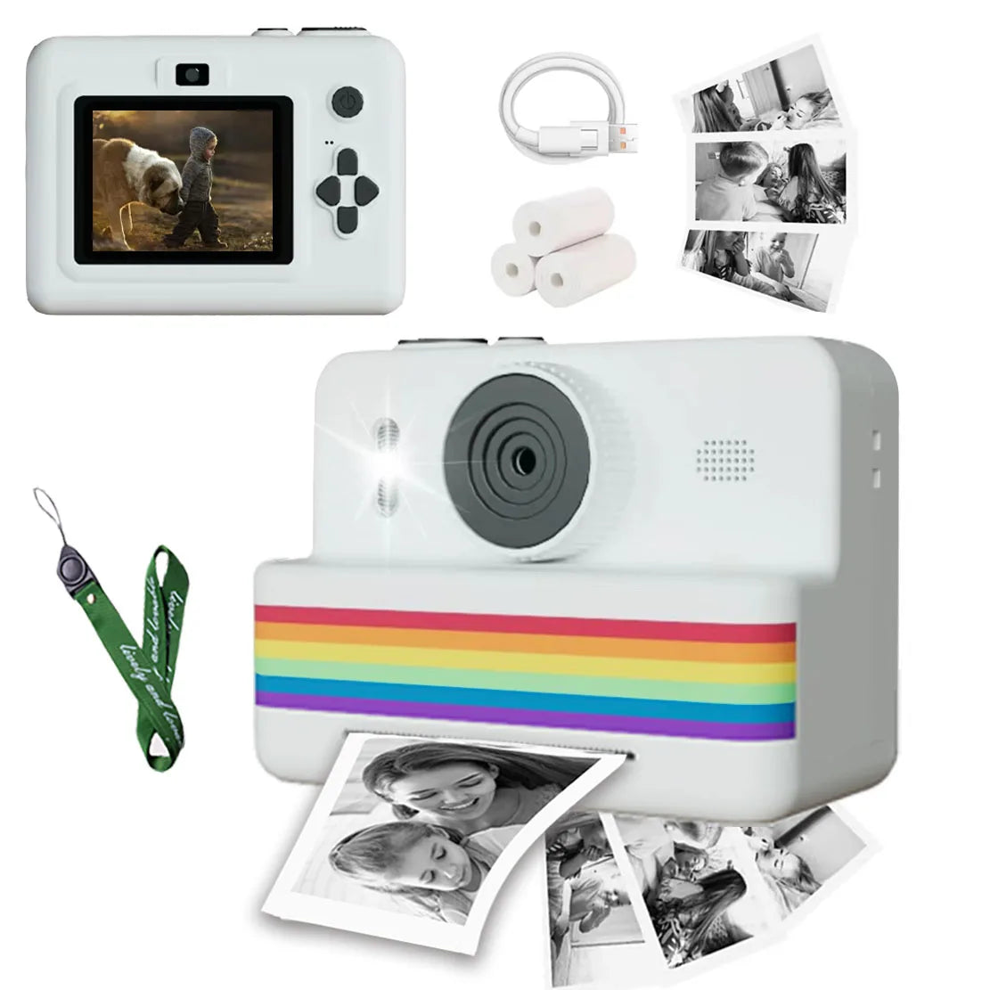 Kids Instant Print Camera – HD Digital Camera with Thermal Printer & 2.8” Screen