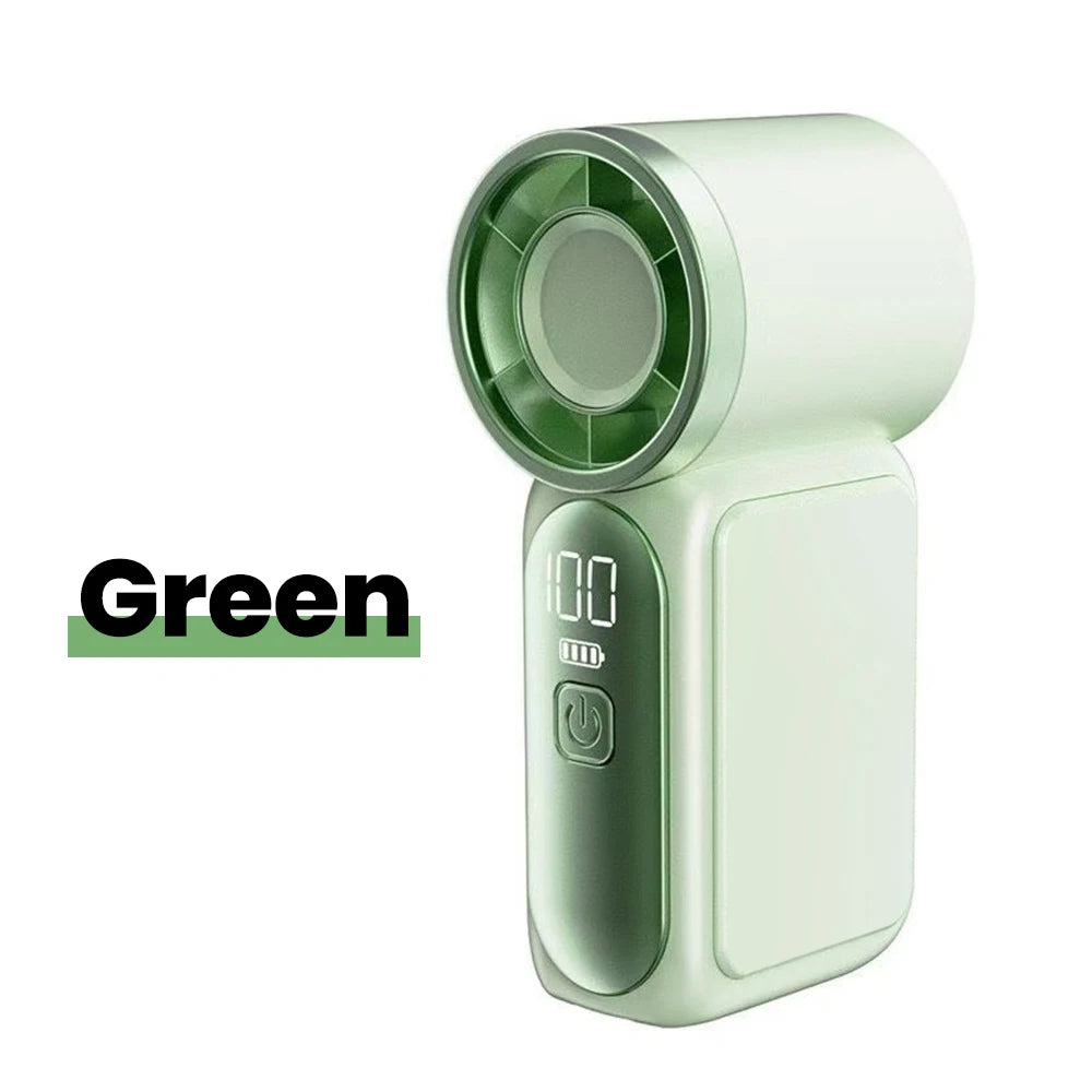 Portable Mini Fan With Digital Display -USB Rechargeable