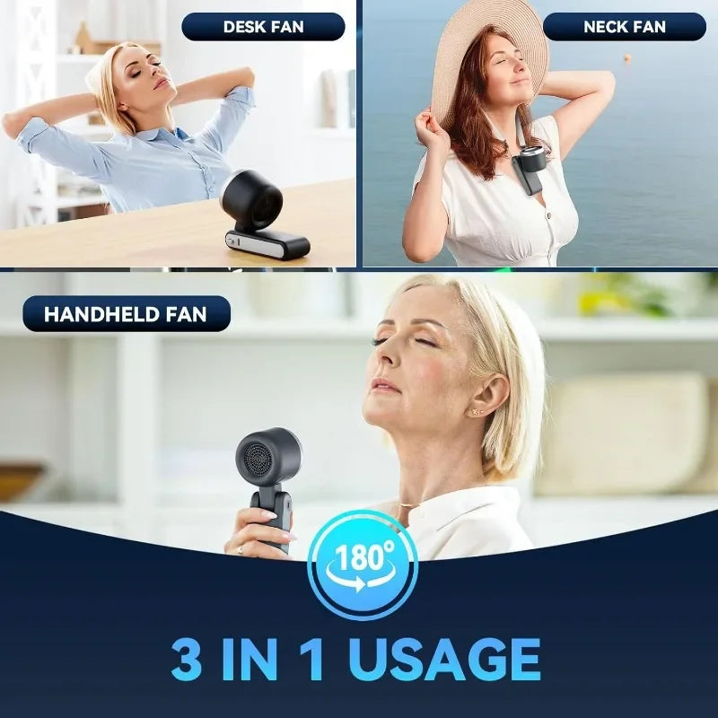 Portable Rechargeable Mini Fan – USB Cooling Fan for Travel, Office & Outdoor