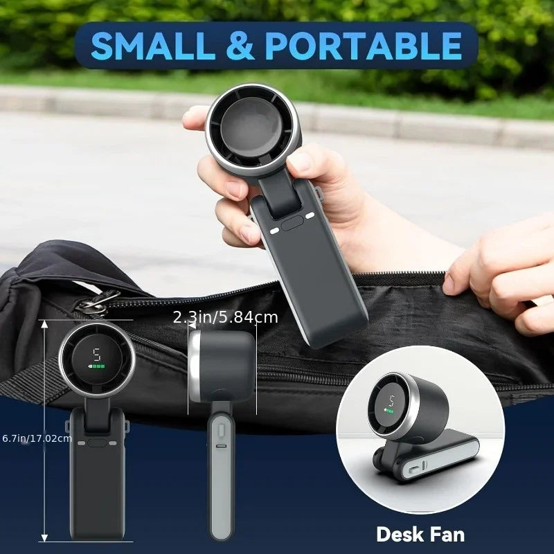 Portable Rechargeable Mini Fan – USB Cooling Fan for Travel, Office & Outdoor