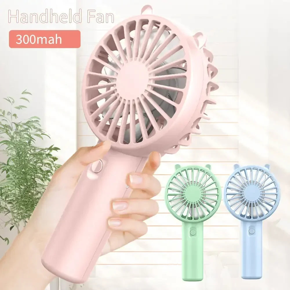Portable USB Rechargeable Mini Fan – Handheld & Desktop Cooling Fan