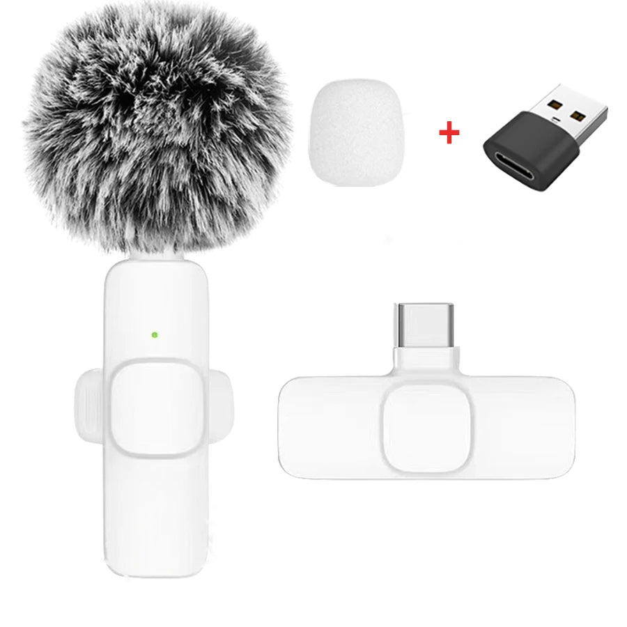 Cute Wireless Lavalier Microphone for iPhone & Android | Noise Cancelling Mini Clip Mic for TikTok, YouTube & Live Streaming