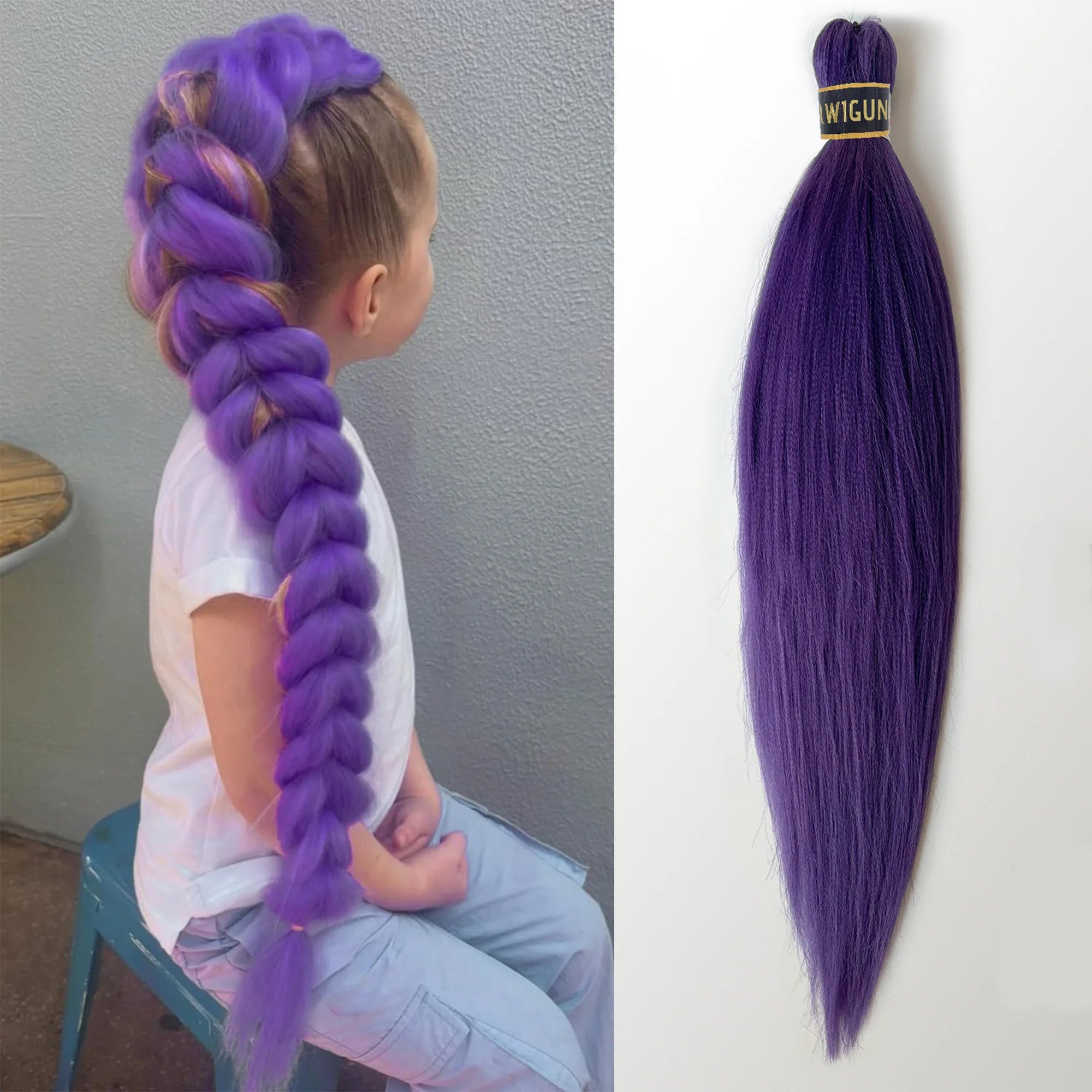 Purple Rumi Style Braided Hair Extension