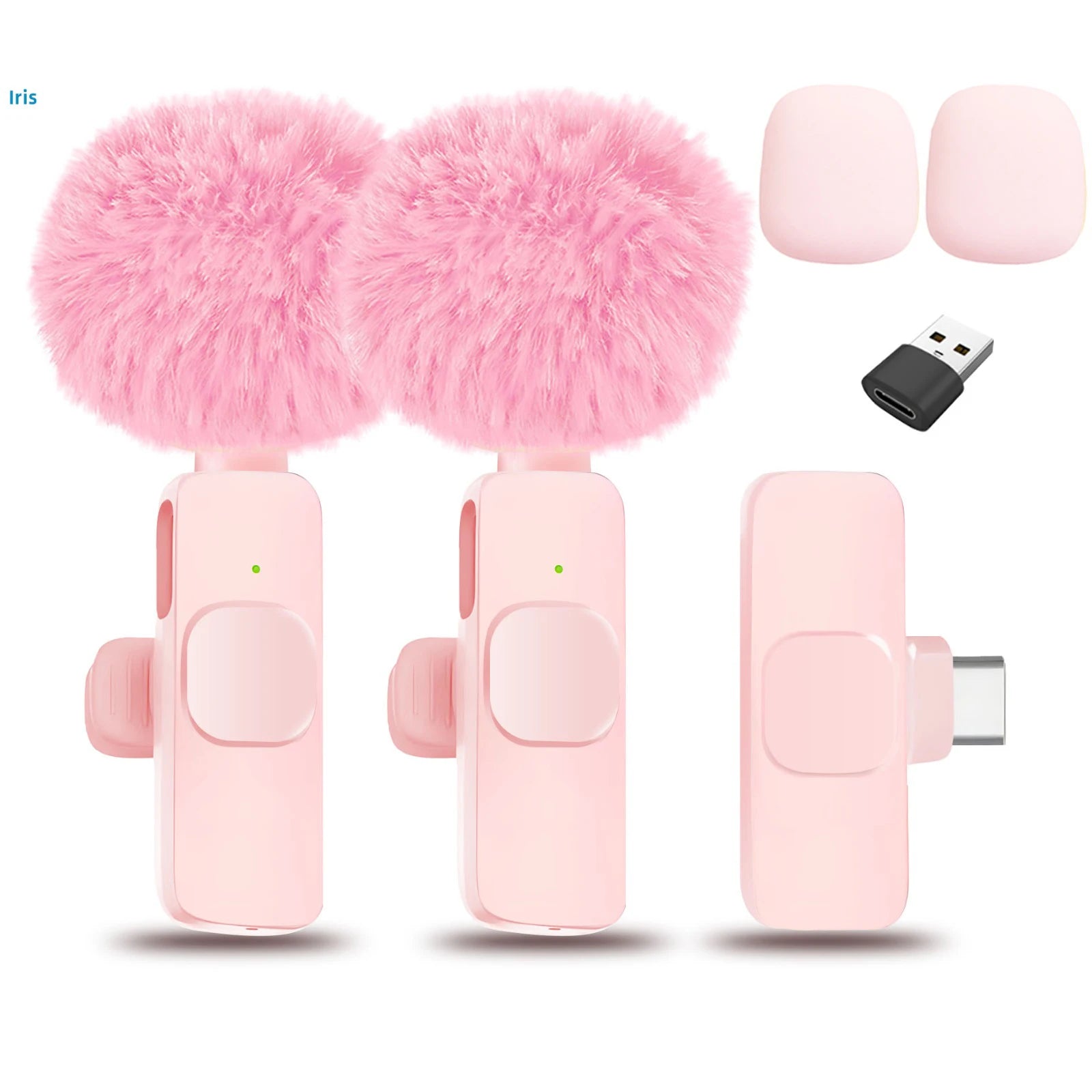 Cute Wireless Lavalier Microphone for iPhone & Android | Noise Cancelling Mini Clip Mic for TikTok, YouTube & Live Streaming